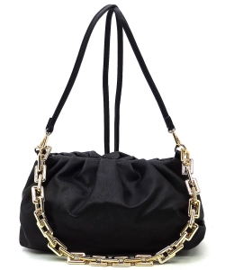 Fashion Chain Crossbody Bag Satchel LHU419 BLACK